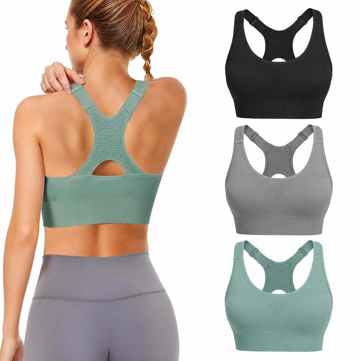 ARVYN Trisupport Sports Bras — 3 Pack