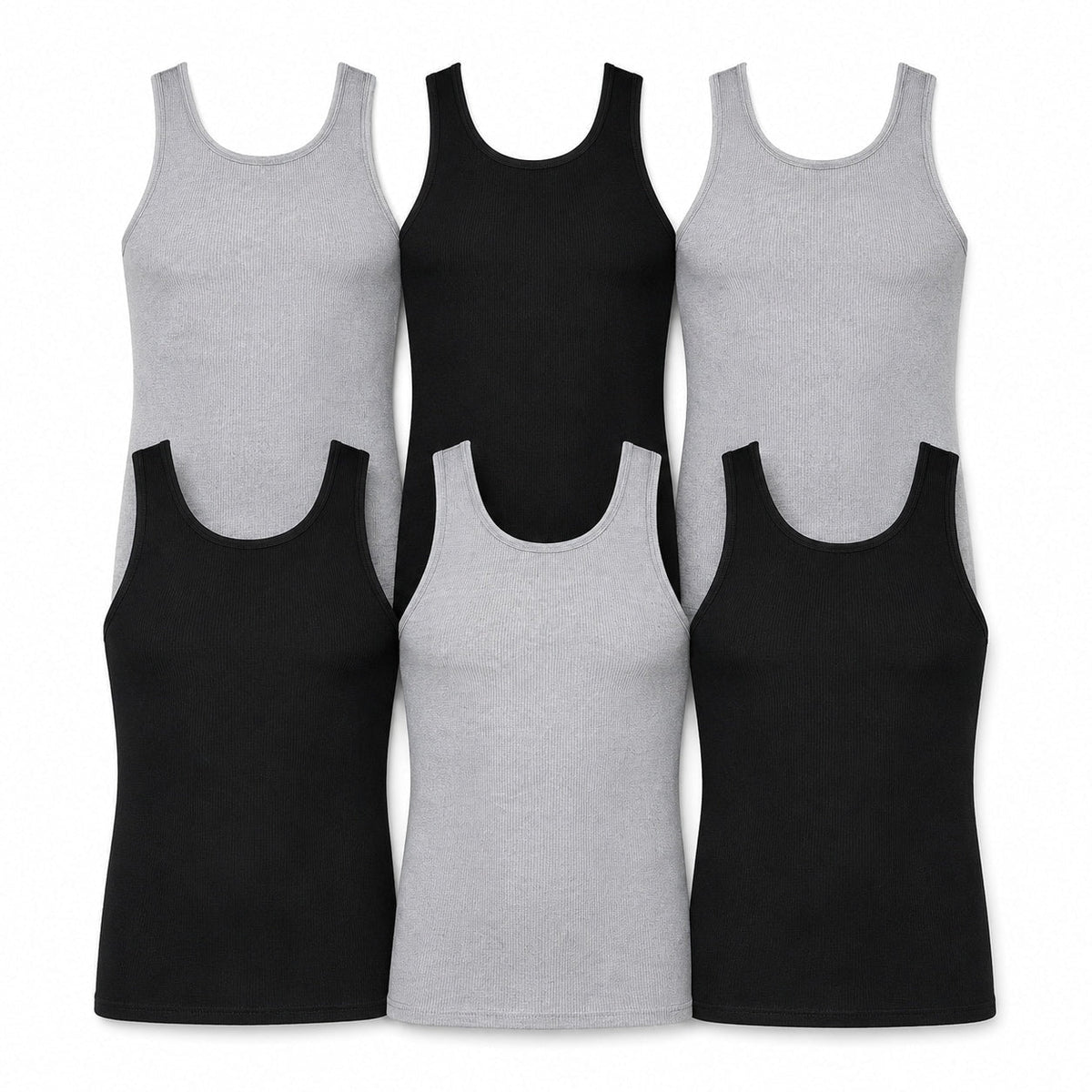 ARVYN Baselayer Ribbed Tanks — 6 Pack