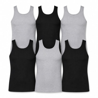 ARVYN Baselayer Ribbed Tanks — 6 Pack