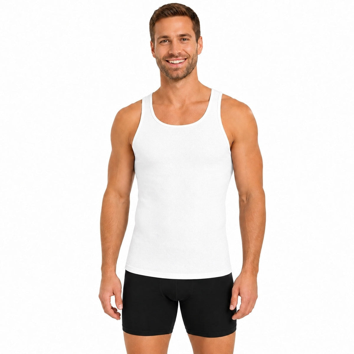 ARVYN Baselayer Ribbed Tanks — 6 Pack